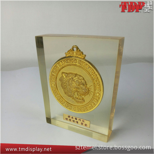 Wholesale Manufacturer Perspex Coin Encapsulate Block Acrylic Coin Embedment